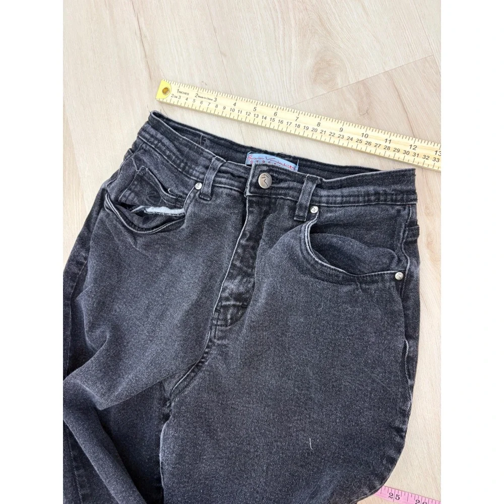 Gloria Vanderbilt Tapered Jeans Womens 10 Short Black High Rise Stretch Vintage